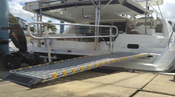 Boat ramps going to a dock