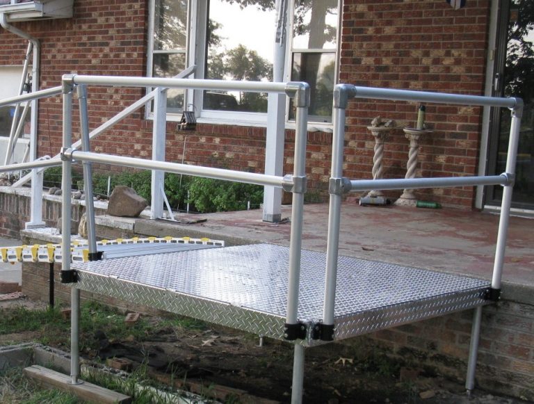 RollARamp Aluminum Platform Kit w/ Handrails Mobility Paradise