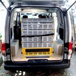 a van ramp inside the back of a van